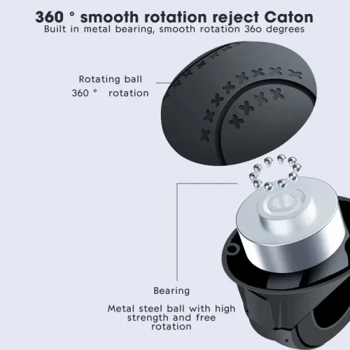 Turning Steering Wheel Booster 360° Rotation Spinner Knob Metal Bearing Power Handle Ball Shaped