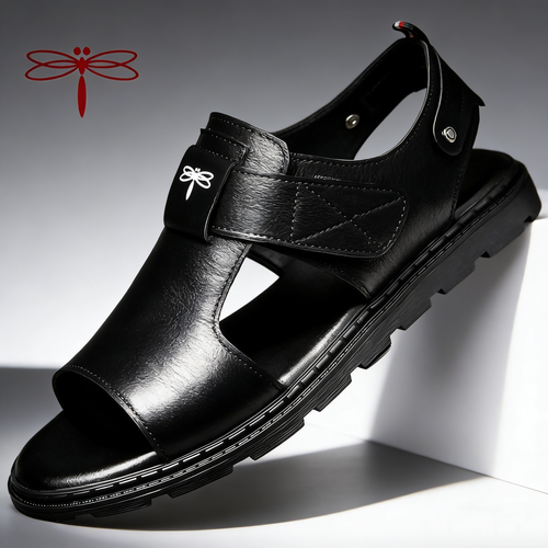 2026 new leather sandals with anti slip soft bottom slippers