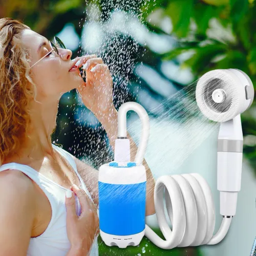 Camping Shower Pump Rechargeable Portable Pet Bath Car Wash
