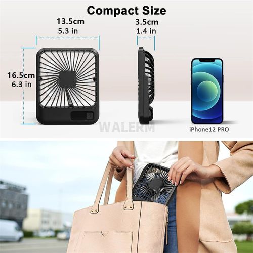 Desktop fan, personal cooling fan, adjustable fan (supports 180° tilt and folding), 5 speed settings, USB-C rechargeable mini fan—suitable for offices, desktops, and bedrooms.