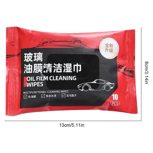 50 PCS Car Glass Oil Film Removal Wipes Vehicle Window Powerful Cleaning Wipes Windshield Stain Cleaner Decontamination