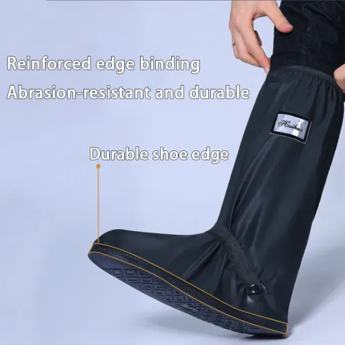 1Pair Rain Boots High tube Shoe Cover  durable Waterproof shoe protector Thick non-slip outdoor shoe cover