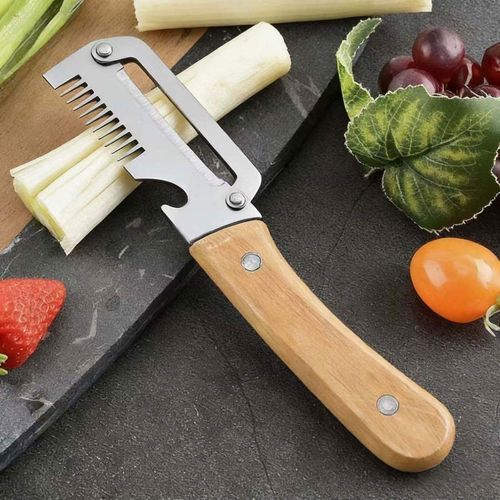 3 pcs Multifunctional Stainless Steel Peeler and Bottle Opener, Kitchen Vegetable Fruit Peeling Tool for Potato, Apple, Pumpkin and Sugarcane