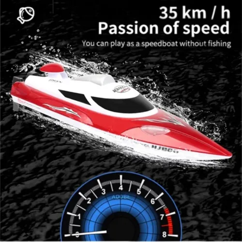 High Speed RC Fishing Trawler Boat 2.4GHz Capsizing Reset Anti jamming Protection Fishing Net Release RC Cruising Boat