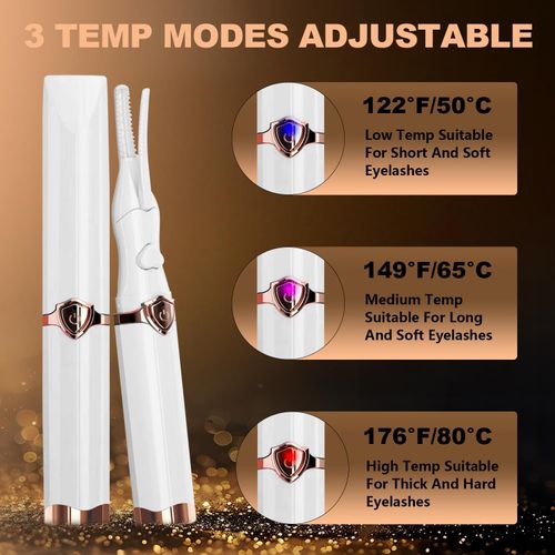 Heated Eyelash Curler USB Rechargeable Electric Eyelash Curler