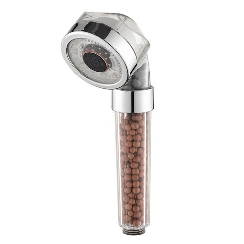 LED digital display negative ion shower nozzle emits light and changes color
