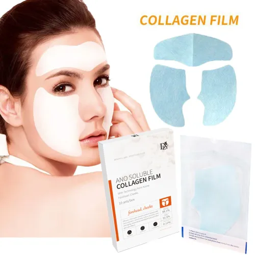 5 Sets Hydrolyzed Collagen Protein Film Gel Facial Mask Paper Anti Wrinkle Moisturizing Soluble Face Filler Firming Skin Care