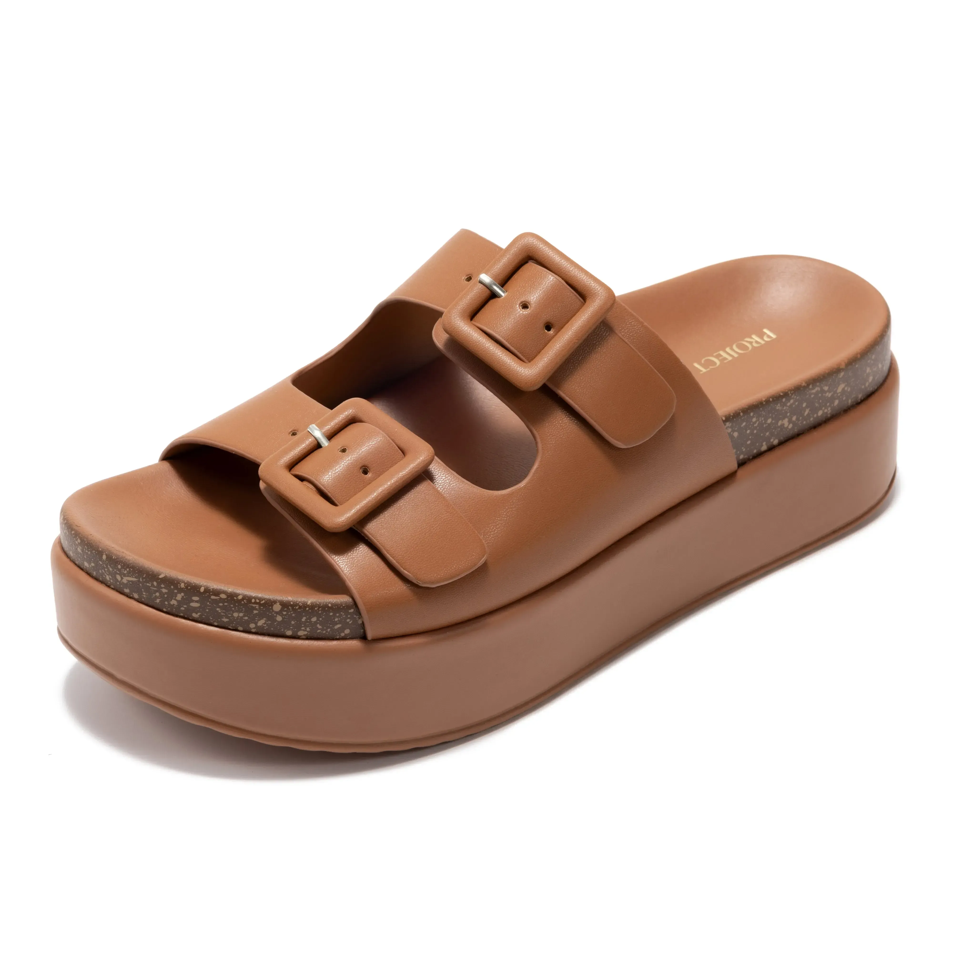 Women's Wedge Platform Sandals | Eco-friendly Leather Casual Summer Walking Shoes | Memory Foam Insole | Non-slip Design – Soft and Comfortable