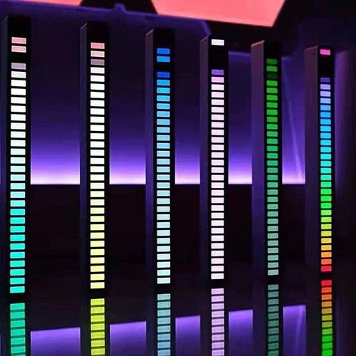 Wireless RGB light strip activated by sound.