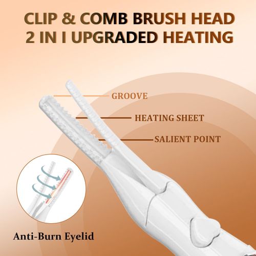 Heated Eyelash Curler USB Rechargeable Electric Eyelash Curler