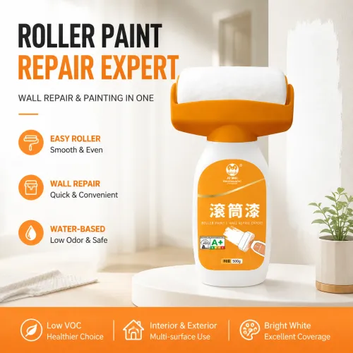 3 pcs Household Roller White Waterborne Paint Clean Strong Repair Wall Paint Water-based