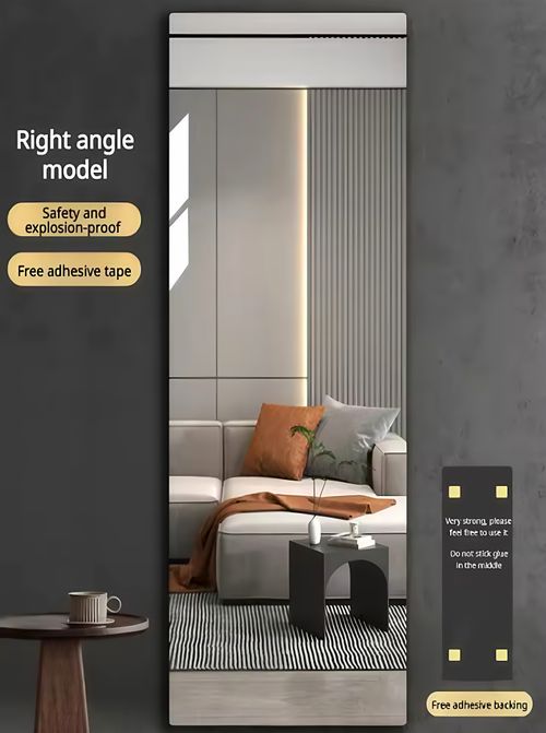 Self-adhesive flexible acrylic wall mirror