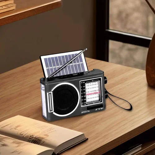 Bluetooth Radio High Volume Digital Display MP3 Player Solar Radio Antenna with LED Flashlight Solar Powered