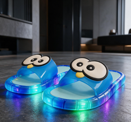 Fun LED-lit slippers (sandals with non-slip transparent soles)