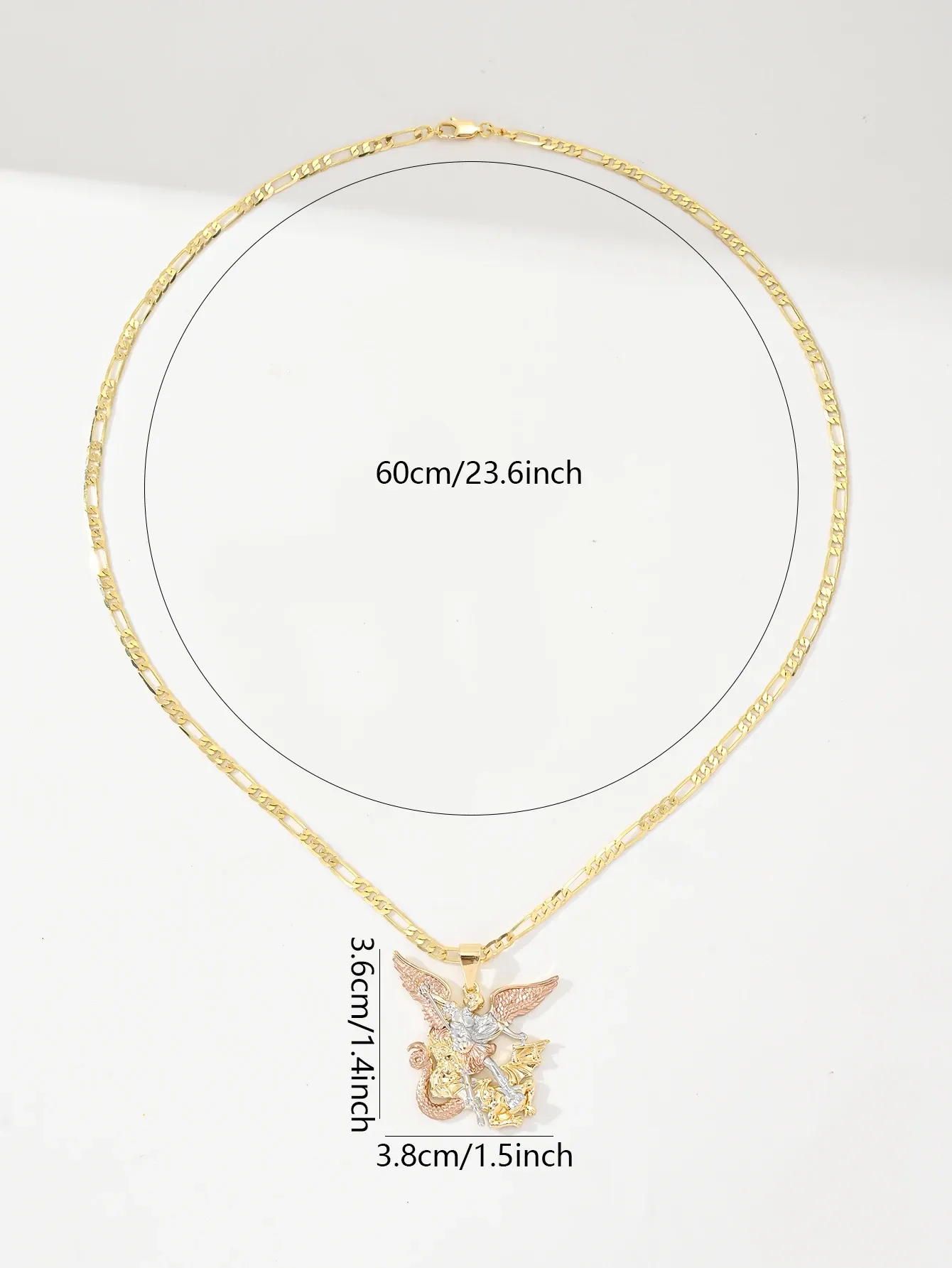 Elegant  Priest Pendant Necklace with Cubic Zirconia - Bohemian Style, Perfect for Holidays and Special Occasions