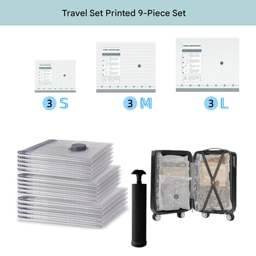 🔥Black-Friday-Mega-Angebot – 50 % Rabatt!🔥Reise-Vakuum-Storagebeutel & tragbares Pump-Set