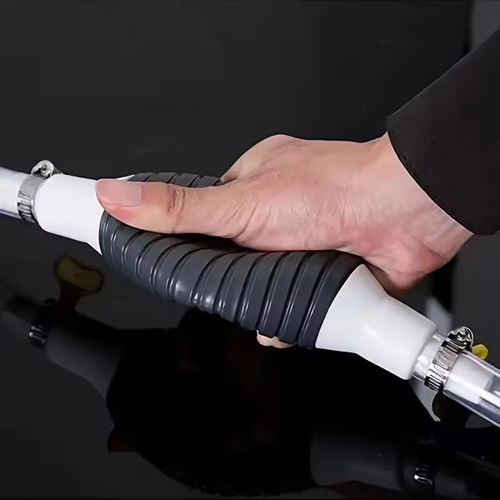 2pc portable siphon pump  manual fluid transfer pump (includes one hose,one pump,two clamps,one flow control valve)