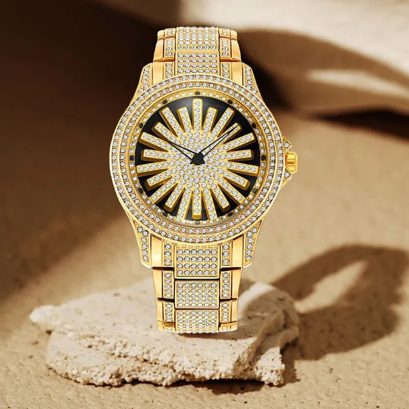 ⌚ 40% OFF NOW! ⚡Men's Iced-Out Rotating Dial Watch