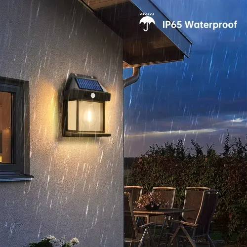 LED outdoor solar-powered waterproof wall light