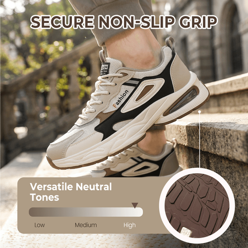 Men's Chunky Platform Sneakers with Breathable Mesh