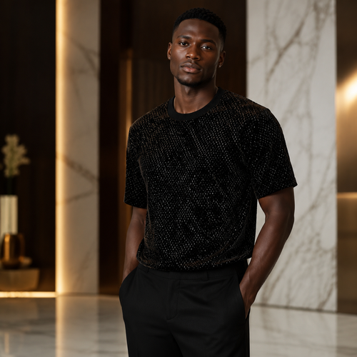 New Summer Men's Round Neck All Match Casual Versatile Short Sleeve T-shirt Fashion Popularity Top