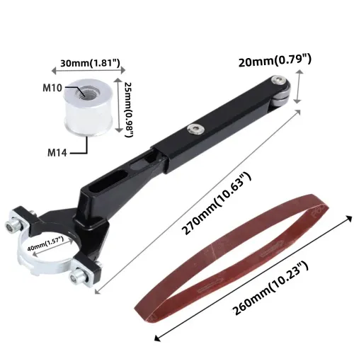 M10 Angle Grinder Belt Sander Adapter for 100 115 125 - Sanding Belt Adapter Kit - Angle Grinder To Belt Sander Converter