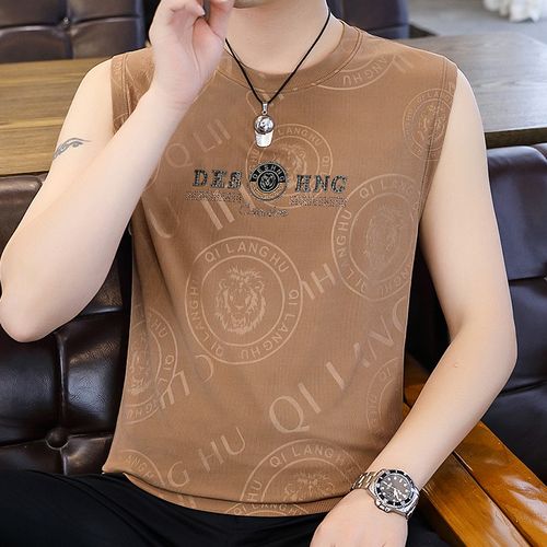 Premium Ice Silk Men's Sleeveless Vest Ultra Cool Quick Dry Breathable Fabric Elastic Slim Fit Sports Casual Top for Summer