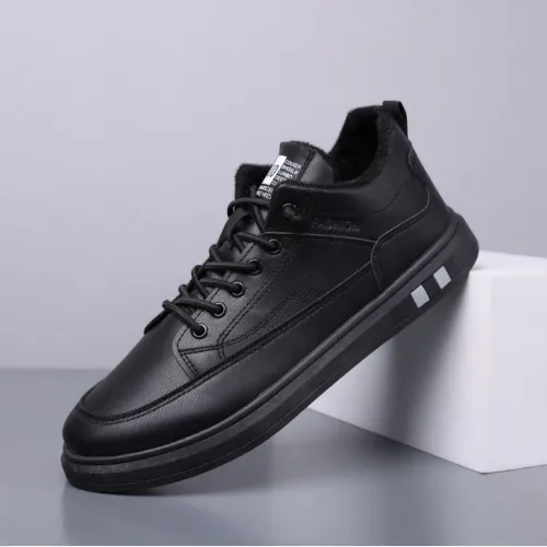 Men's 2026 new autumn casual shoes waterproof black lace up versatile trendy men's board shoes men's shoes