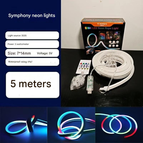 Intelligent APP with neon lights, IC flow lights, music and voice control synchronization