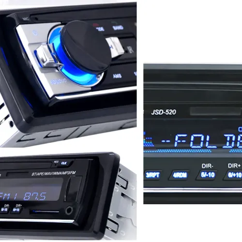 Car Radio  Stereo Player Digital Bluetooth MP3 Player FM Radio Stereo Audio Music USB With In Dash AUX Input