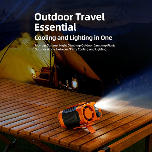High-speed Waist Fan Outdoor Fan Portable Waist Hanging Neck Strong Dual Air Vents Fans for Travel Sports Courier Outdoor Work
