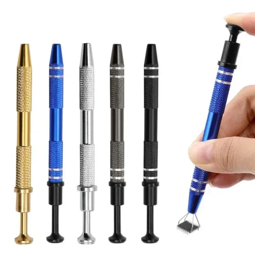 3PCS Electronic Component Grabber Four Claw IC BGA chip gripper Extractor Screw Picker Pick Up pen Electronic Repair Hand tool