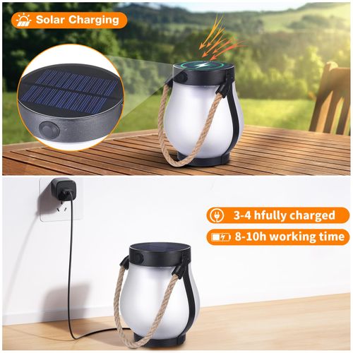 New solar flame lamp hemp rope lamp