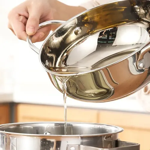 Stainless Steel Oil Pan Household Thermometer With Cover Tempura Oil Fryer Small Oil