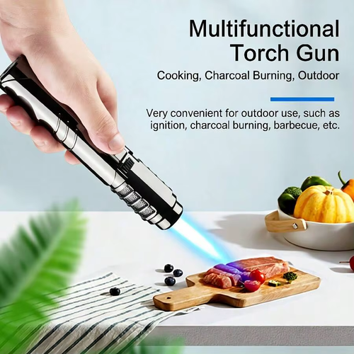 1800°High Temperature Spray Gun Butane Gas Lighter Metal Outdoor Windproof Blue Powerful Flame Torch Jet Lighter Welding Tool