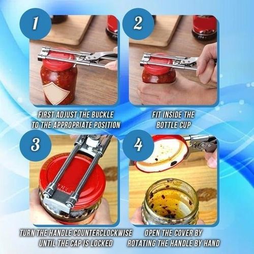 2PCS Adjustable Multifunctional Stainless Steel Can Opener