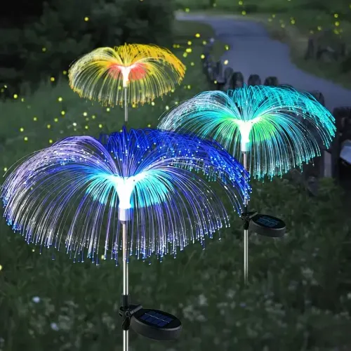 1pcs 7 Color Changing Solar Jellyfish Lights Outdoor Garden Decorative Lamp Ground Stake Landscape Lighting