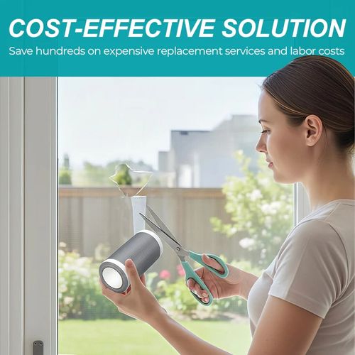 2pcs Self-Adhesive DIY Window Screen Repair Tape – Quick Fix for Holes & Tears, Easy No-Tool Repair