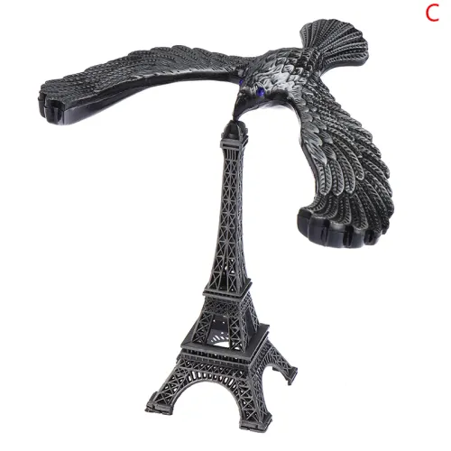 Creative Suspension Anti Gravity Balance Eagle Pendulum Iron Tower Model Metal Crafts Wine Cabinet Decor Gift Home Decoration