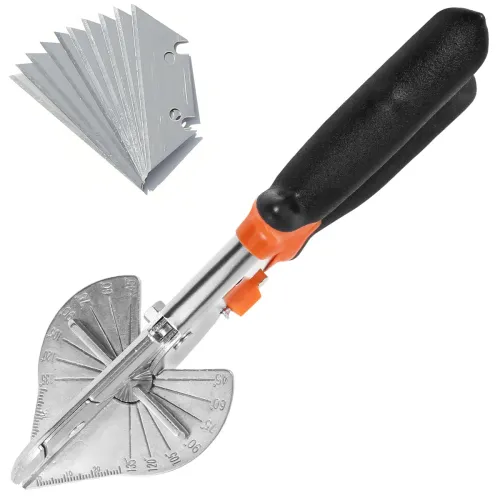 Adjustable Angled Scissors – Sharp Wire Cutter & Multi-Angle Trimming Shears with 10 Replacement Blades