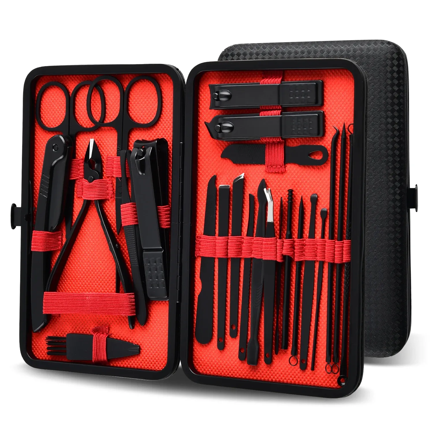 24pcs in 1 Professional Manicure & Pedicure Set - Travel-Ready Nail Care, Precision Clippers & Cutters, No Pow
