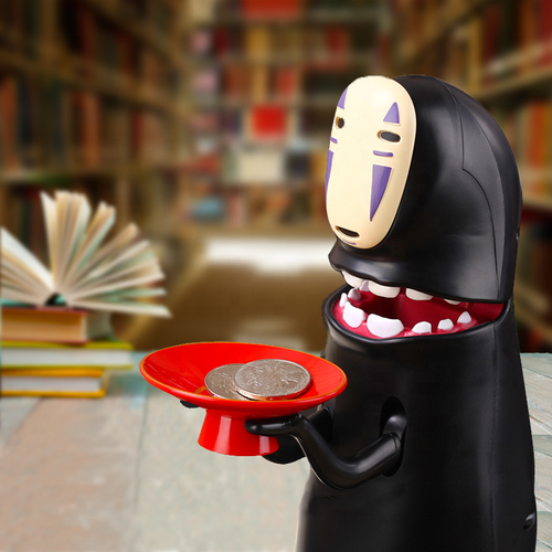 Funny faceless money box faceless piggy bank automatically eats coins