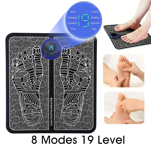 Advanced EMS Tech: 8 Modes & 19 Levels Foot Massager for Deep Muscle Relaxation