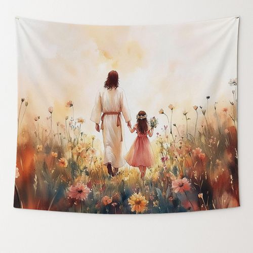 Faith Wall Hanging Tapestry for Sacred Spaces & Prayer Corners