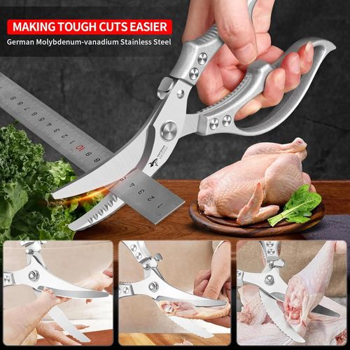 ✂️ LIMITED TIME 30% OFF! ⚡ Heavy-Duty Multifunction Kitchen Shears – 4-in-1 Tool with Fish Scaler, Bottle Opener & Safety Lock 🔪