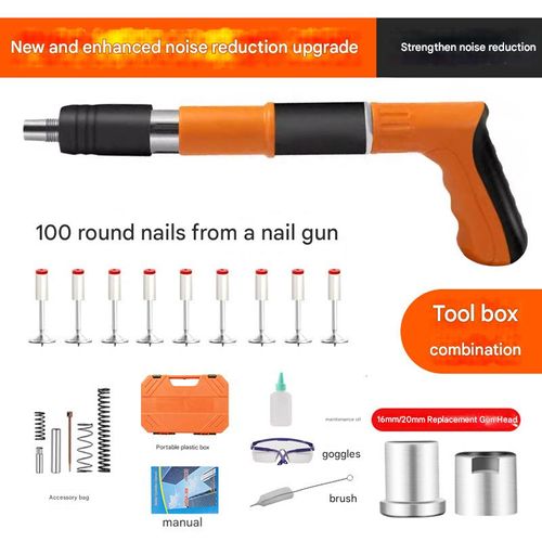 Manual nail gun, nails in one second