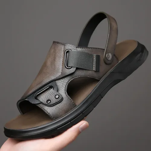 New Men's Casual Summer Flip Flops Soft Sole EVA Insole Beach Wear Sandals Two-Way Wear Rubber Outsole Men's Shoes