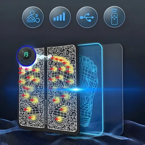 Advanced EMS Tech: 8 Modes & 19 Levels Foot Massager for Deep Muscle Relaxation