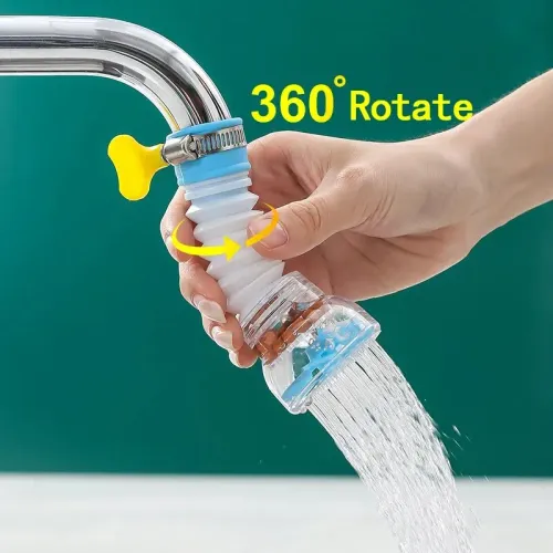 3Pcs Kitchen Anti-Splashing Faucet Can Rotate Extend The Filter Home Universal Water Faucet Multifunction Wash Basin Shower Faucet