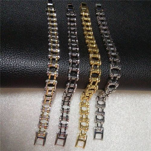 Stainless steel motorcycle chain bracelet
